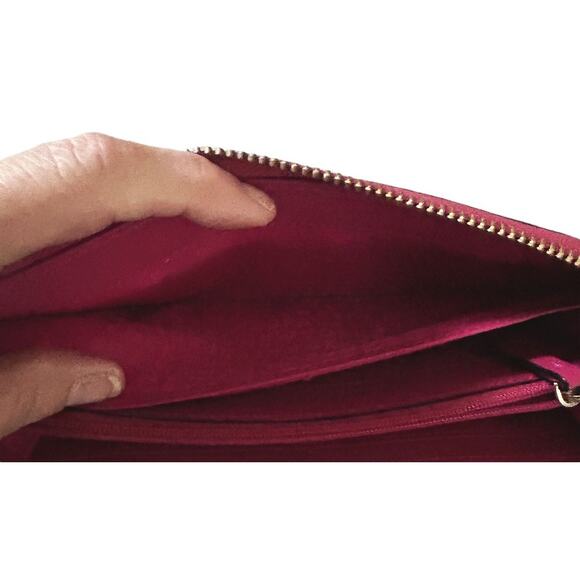 Kate Spade Layton Wellesley Leather Wallet Wristlet Hot Pink - Picture 6 of 12